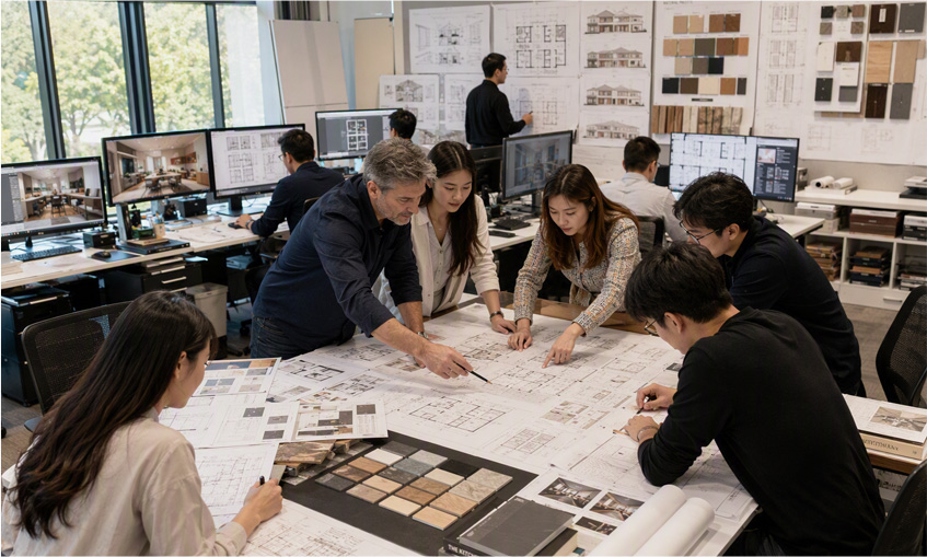 Dise&ntilde;o internacional profesional y equipo de investigaci&oacute;n 